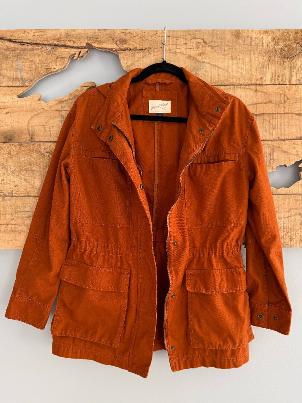 Universal Thread Burnt Orange Cotton Utility Jacket | Like New | Size M